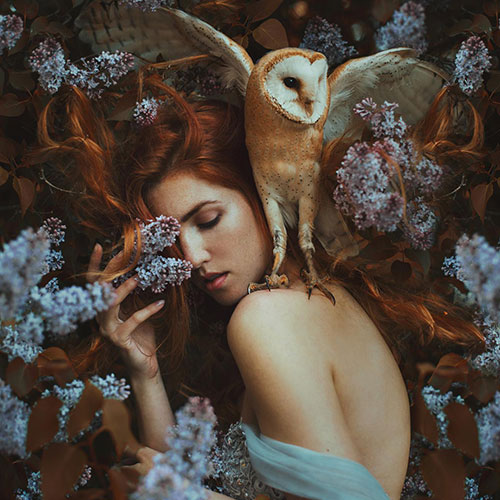 MUSE Photography Awards Photographer of the Year Winner - Woman and owl... by Markéta Leupoldová