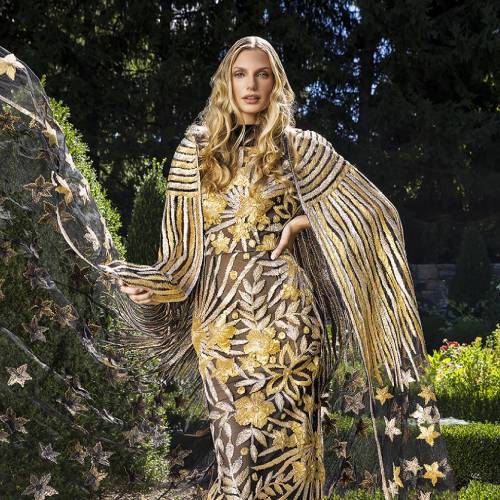 Isabella Black and Gold Dress