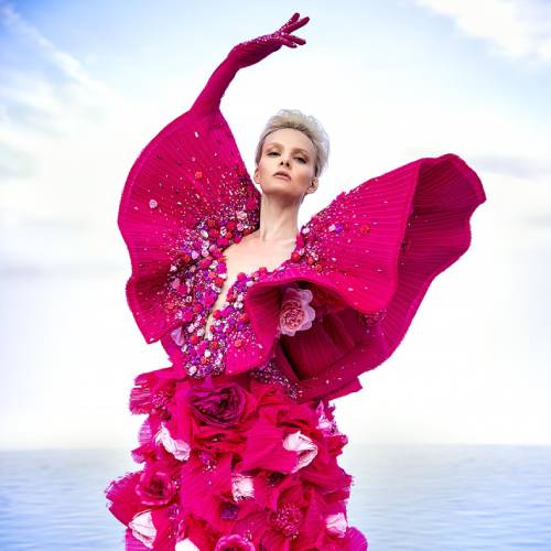 Vilena Pink Rose Dress