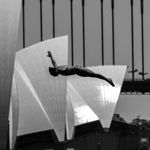 MUSE Photography Awards Gold Winner - Red Bull Cliff Diving Sydney by Andrea Francolini