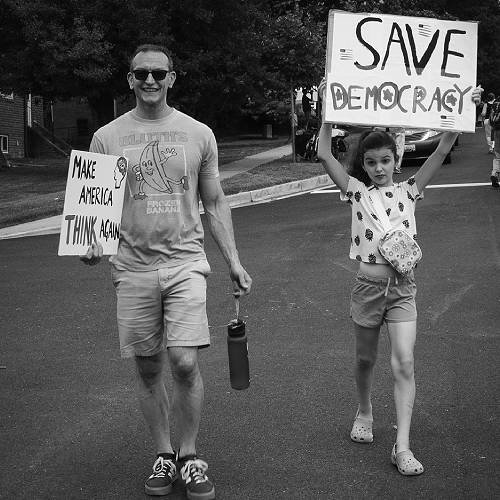 Award-winning photograph Save Democracy by Thomas Allen, 2026 MUSE Photography Awards Silver Winner