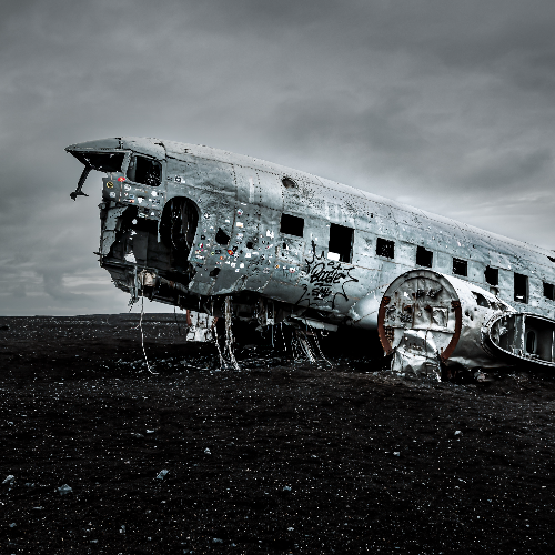 MUSE Photography Awards Platinum Winner - Iceland Plane Wreck on Black Sand Beach by Chuck Hebert