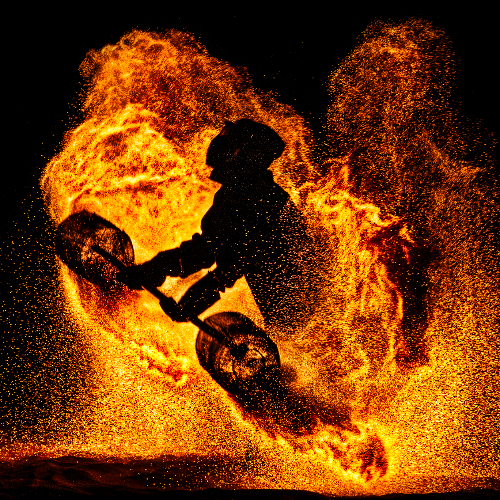 Red Flame Flywheel - Photography Winner