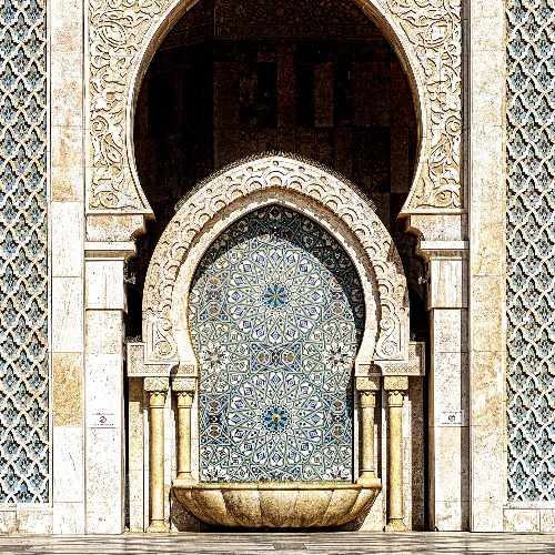 Award-winning photograph Hassan II Mosque: Detail by Glenn Goldman, 2026 MUSE Photography Awards Gold Winner