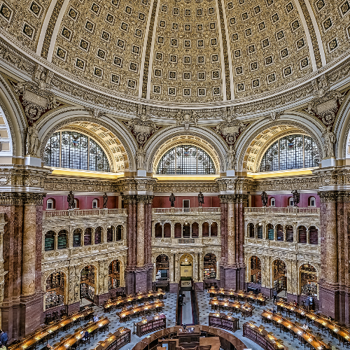 Award-winning photograph Library of Congress: Reading Room by Glenn Goldman, 2026 MUSE Photography Awards Gold Winner