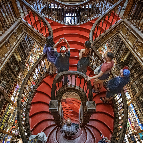 Award-winning photograph Selfie Stairs by Glenn Goldman, 2026 MUSE Photography Awards Gold Winner