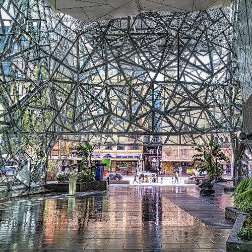 Award-winning photograph Walking Through Fed Square by Glenn Goldman, 2026 MUSE Photography Awards Gold Winner