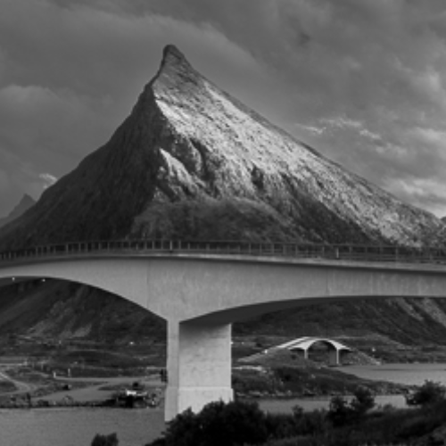 2026 MUSE Photography Winner - Fredvang Bridges - Volandstinden Mountain - Norway by Kent Pittard