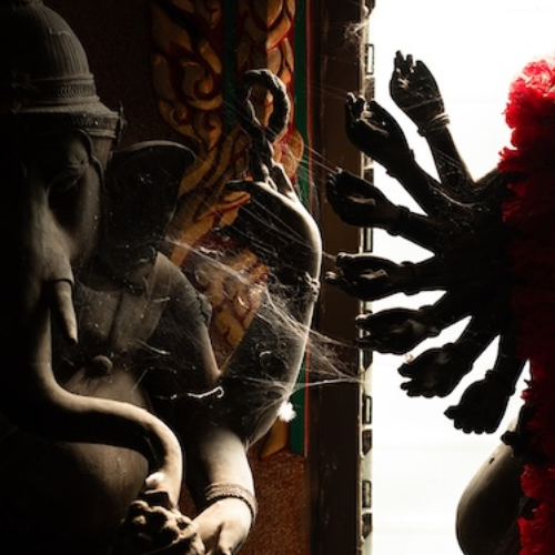 Award-winning photograph Spiderman & Ganesha by Loren Byers, 2026 MUSE Photography Awards Silver Winner