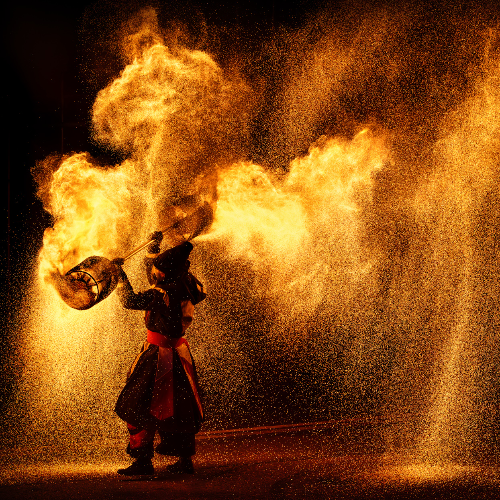 Award-winning photograph Big fire dance by Shirley Wung, 2026 MUSE Photography Awards Platinum Winner