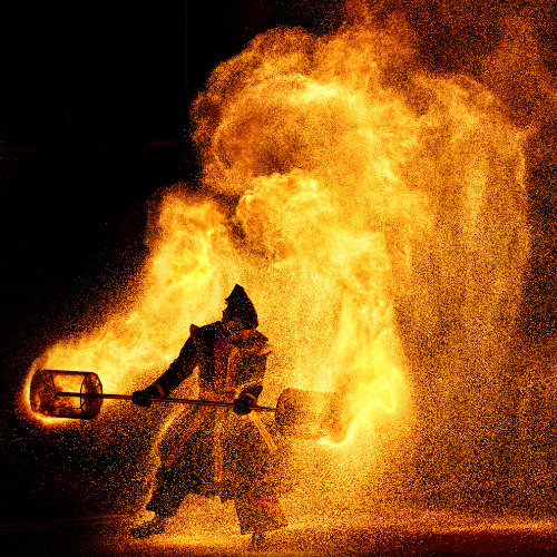 Award-winning photograph Dreamy big fire dance by Shirley Wung, 2026 MUSE Photography Awards Gold Winner